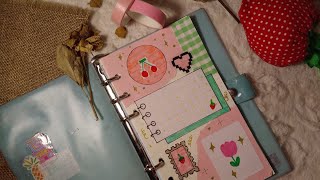 Journal with me : pink theme 💗🍓  ASMR♡  st