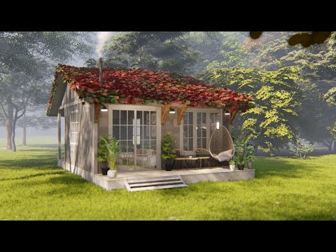 Cozy Small House Design 5x6 Meters (320 SQFT) Living off Grid and Floor Plan