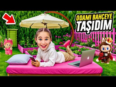 ELIF SINEM MOVED HER ROOM TO THE GARDEN!! SECRET ESCAPE FROM MY MOTHER ROOM IN THE GARDEN!!