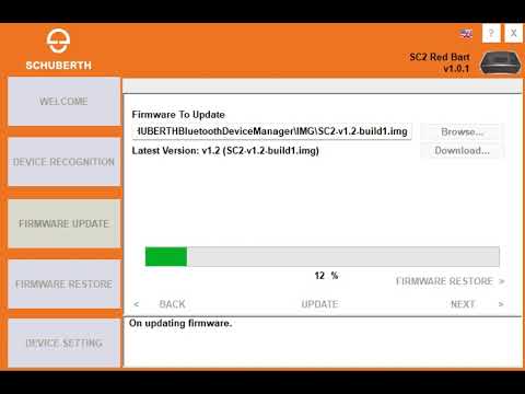 Schuberth C5 SC2 firmware update fails with error "Cannot get status[7][50]"