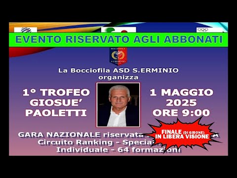 1st GIOSUE' PAOLETTI TROPHY - FINAL (group) - NATIONAL COMPETITION - HIGH LEVEL