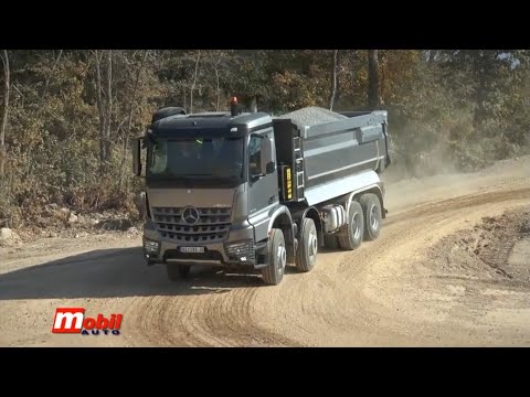Mercedes Benz Arocs 2018 - Prezentacija kamiona u kamenolomu - MOBIL AUTO TV