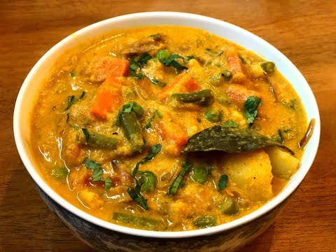 Veg Kurma SideDish for Chapathi Poori | Mixed Vegetable Curry | Hotel Style Mixed Vegetable Korma Video
