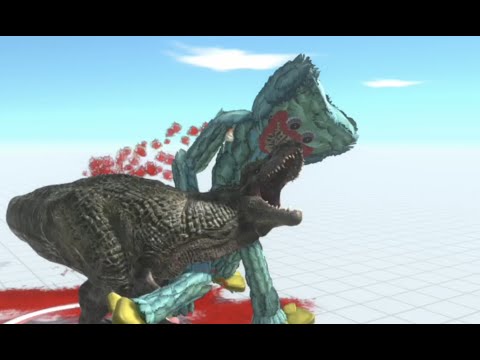 Tyrannosaurus rex vs Huggy Wuggy - Animal Revolt Battle Simulator