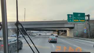 BFW: Windshield view of NJ Transit Route 192 from Port Authority to Allwood Park & Ride (2/23/2025)