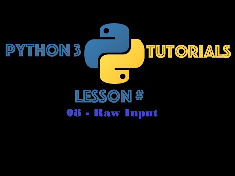 Python Programming Tutorial Series From Scratch 08 Raw Input Tutorials Point