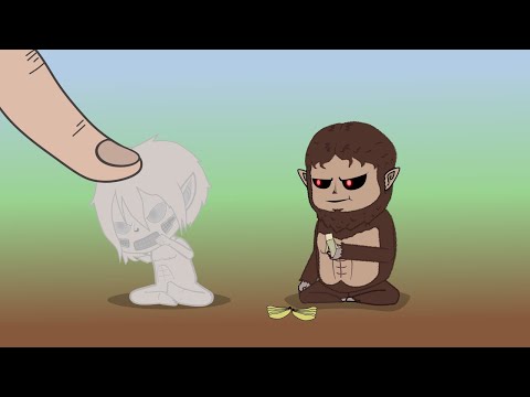 Chibi Titan VS Finger Part 3 - Eren, Mikasa, Zeke, Willy Tybur, titan Hammer Aot Fan Made
