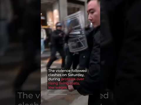 Milan’s youth follow France in violent cost-of-living protests | AJ #shorts
