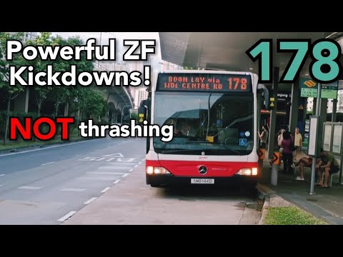 (SMRT) Powerful ZF Kickdowns! - SMB144D on Service 178 - Mercedes Benz Citaro