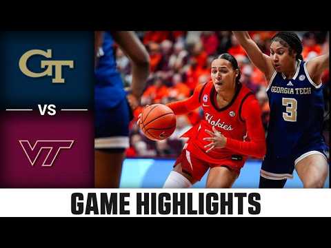 Georgia Tech vs. Virginia Tech Highlights | 2025-26 ACC Women's Basketball