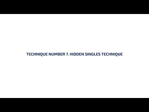 Hidden singles technique 7/14 — Escape Sudoku