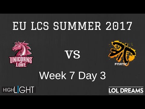 UOL vs FNC Highlights Game 2 EU LCS SUMMER 2017 Unicorns of Love vs Fnatic by lol dreams