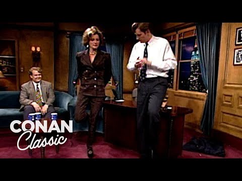 Kate Mulgrew & Conan Do An Irish Jig - "Late Night With Conan O'Brien"