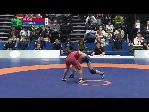 Round 1 WW - 55 kg: J. PARSONS (CAN) v. B. LEATHERS (USA)