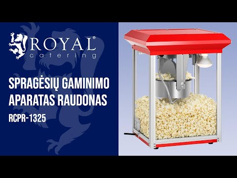 vaizdo įrašas - Spragėsių gaminimo aparatas raudonas - 8 oz