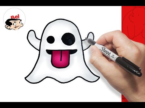 The Ghost Emoji | رسم ايموجي الفيسبوك | الشبح | خطوة بخطوة للمبتدئين || تعليم الرسم للاطفال