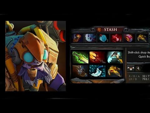 12 slotted Dendi Tinker with stash Dota 2