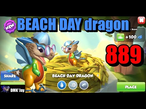 Got the BEACH DAY dragon as the 889th dragon - Dragon Mania Legends - (DMK*Jay) 드래곤 매니아 레전드