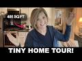 FULL HOME TOUR! 400 sq ft TINY HOBBIT COTTAGE!