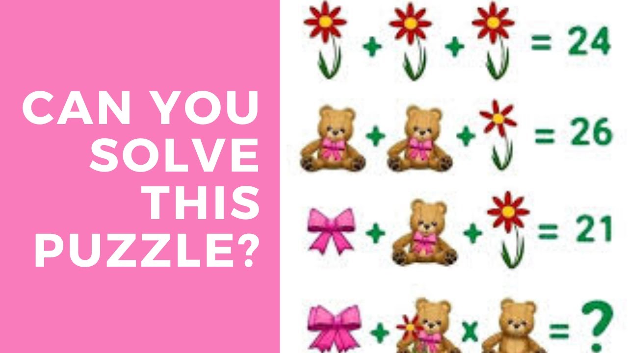 Flower, Teddy Bear and Ribbon Puzzle SOLVED  - Only For Genius