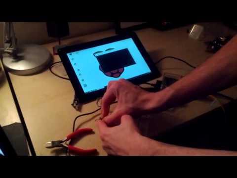 Raspberry Pi with touchscreen and variable brightness switch
