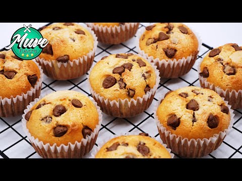 MUFFINS de vainilla con chips de CHOCOLATE súper fáciles y muy deliciosos | Muve Flavors
