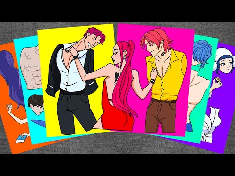 [💗paper diy💗] KPOP DEMON HUNTERS Stickers ✨ LADY NIGHT of HUNTRIX and SAJA BOYS 💕 케이팝 데몬헌터스asmr