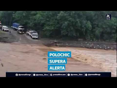 Río Polochic supera nivel de alerta por lluvias en Alta Verapaz