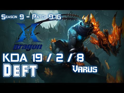 KZ Deft VARUS vs JINX ADC - Patch 9.16 KR Ranked