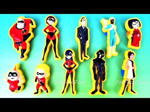 2018 INCREDIBLES 2 STUCK ON STORIES BOOK MAGNET SUCTION CUPS McDONALDS INCREDIBLES 2 HAPPY MEAL TOYS Video