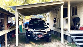 How To BUILD a LEAN-TO CARPORT | 12x20 Covered Shelter | Minimalist Design