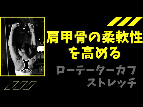 肩甲骨の柔軟性を高める！「ローテーターカフストレッチ」