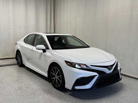 2024 Toyota Camry SE Auto AWD in White for sale at Park Mazda in Sherwood Park, AB