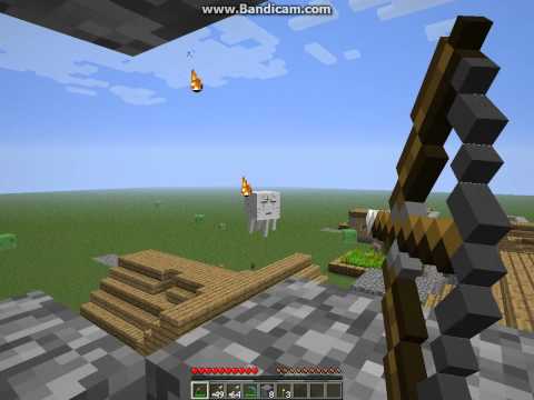 minecraft village attack 2 ghast invasion!
