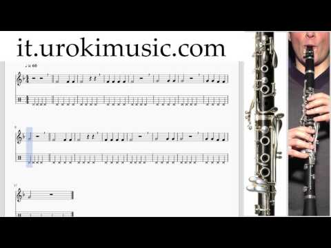 Lezioni di Clarinetto C#1 S#2 L#3 Melodia Tutorial Spartito Imparare Insegnante Metodi Partiture