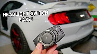 FORD MUSTANG HEADLIGHT SWITCH REPLACEMENT REMOVAL, FORD MUSTANG GT ECO BOOST 6G
