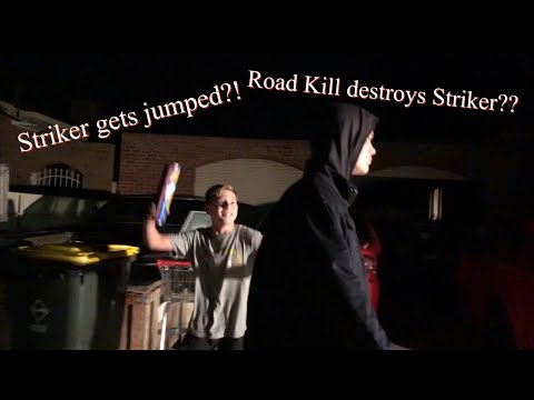 Striker get jumped by Road Kill!