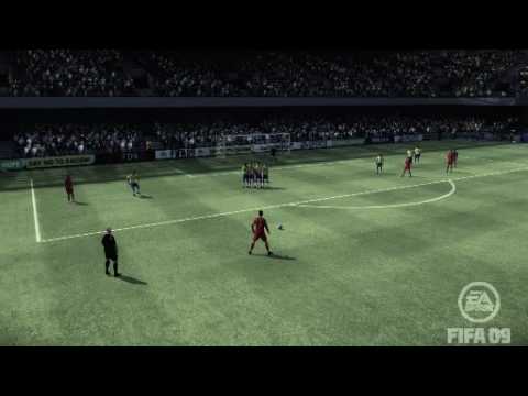 PORTUGAL  2  BRAZIL  0  Cristiano Ronaldo Free Kick in Online Ranked match in FIFA 09