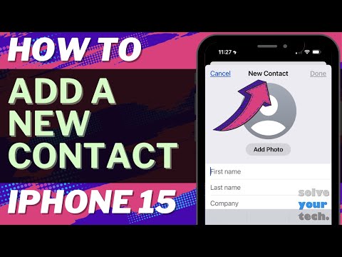 How to Add a New Contact on iPhone 15
