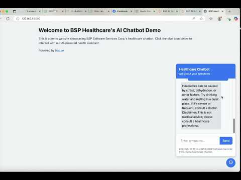 Healthcare AI chatbot powered by LLM demonstration