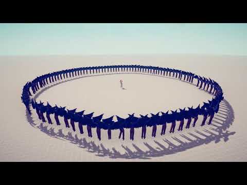 100x Scarecrow vs Super Peasant - Battle simulator TABS