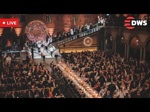 LIVE: Nobel laureates honored at royal banquet at Stockholm City Hall 2025 | DWS News | AQ14