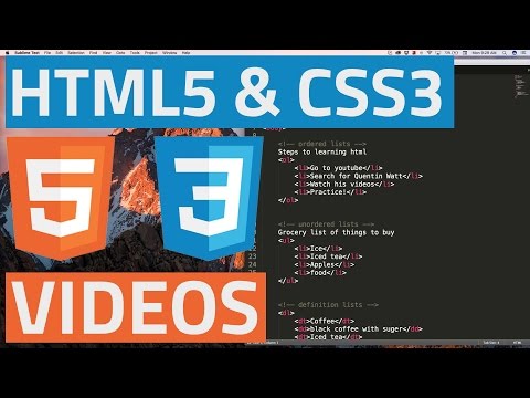 HTML5 and CSS3 beginner tutorial 10 - Videos