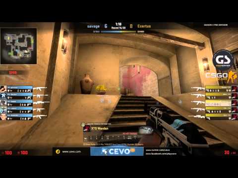 CEVO-Pro CS:GO Season 5: Exertus vs. Savage - Week 3:1 on de_mirage