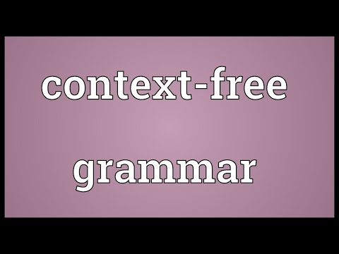 Context-free grammar Meaning