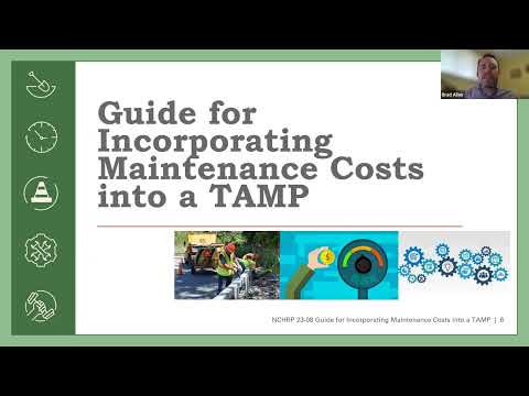 TAM Webinar 59 – Incorporating Maintenance Cost into a TAMP