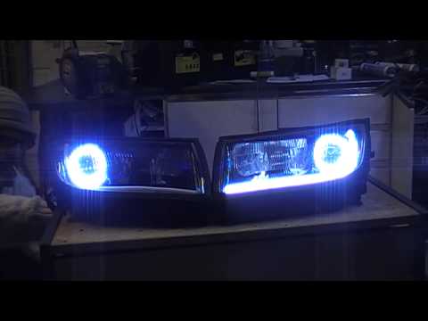 300ZX Tube Switchback LHD Jspec Headlights with Halo 99 Inserts 2K.