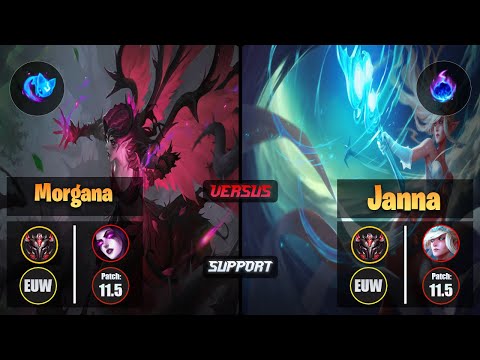 GrandMaster MORGANA [Summon Aery] (Support) VS  JANNA - Grandmaster EUW Patch 11.5