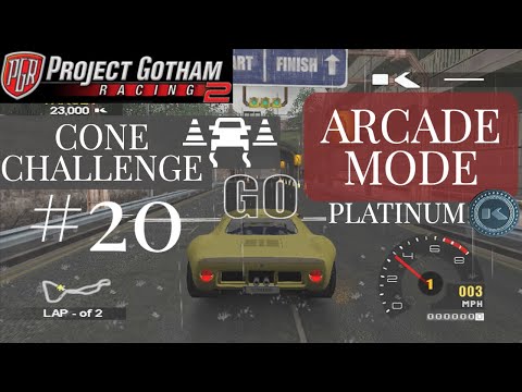 Project Gotham Racing 2 Arcade Mode Platinum  |  Let's Play  |  Cone Challenge #20