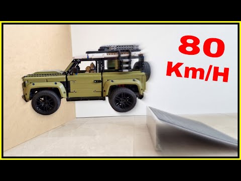 Land Rover Defender VS Ramps 🚨 80 KM/H 🚨 Lego Technic CRASH Test